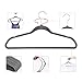 Yaheetech Heavy Duty Clothes Hangers 360° Swivel Hook 100 Pack Non Slip Velvet Hangers, Gray