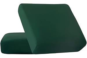 HOOBUY Waterproof Couch Cushion Cover 2Pieces Stretch Sofa Slipcovers Furniture Protector with Elastic Suitable for Loveseat,2 Seater Sofa (2, Green)