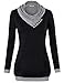 Timeson Women's Long Sleeve Cowl Neck Pullover Kangaroo Pocket Knitted Sweatshirt