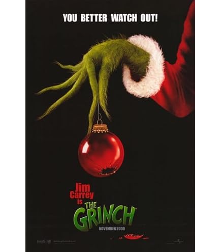 Amazon.com: Movie Poster THE GRINCH 2 Sided ORIGINAL Version C