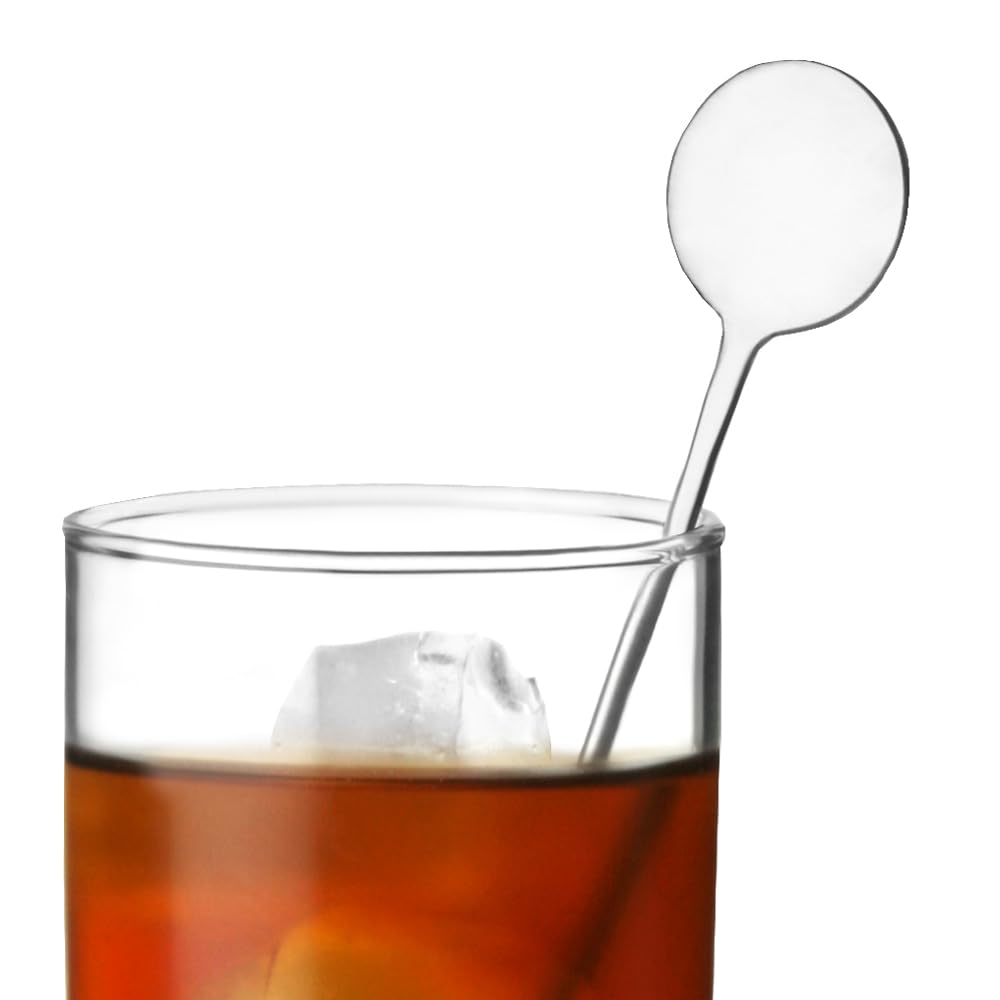 Stainless Steel Swizzle Stick Disc Stirrers by bar@drinkstuff - Pack of 4 | Cocktail Stirrers, Drink Stirrers