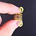 BBTO 50 Pieces Copper Hair Dreadlocks Coil Hair Wraps Braiding Dread Locks Metal Hair Cuffs (Gold)