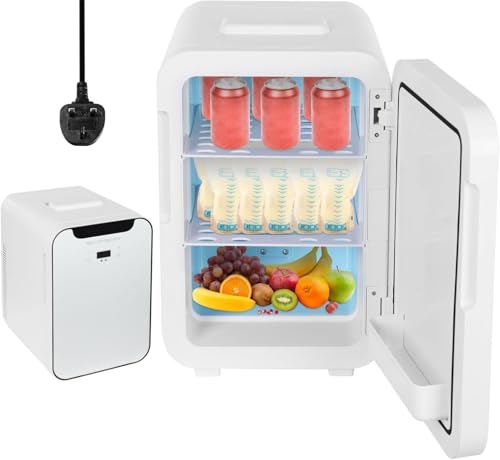 20L Mini Fridge with Temperature Control for Skincare, 220V Thermoelectric Cooler and Warmer for Drink Office Dorm Bedroom Car (20L)