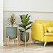 Mkono Plant Stand Mid Century Wood Flower Pot Holder Display Potted Rack Rustic, Up to 14 Inch Planter (Plant and Pot NOT Included), Naturalthumb 2