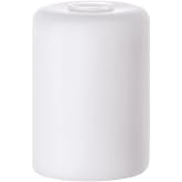 PurtekInfi White Frosted Cylinder Glass Lamp Shade, 1-5/8&rdquo; Fitter, 7&rdquo; Height x 5&rdquo; Diameter Replacement Shade for Pendant Light, Chandelier, Table Lamp, Wall Sconce, Floor Lamp