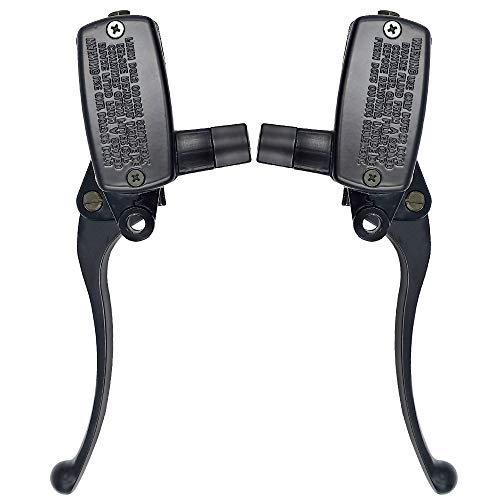Black Left Clutch Lever & Right Brake Master Cylinder Lever Set - Fits 1" (25mm) Handlebars
