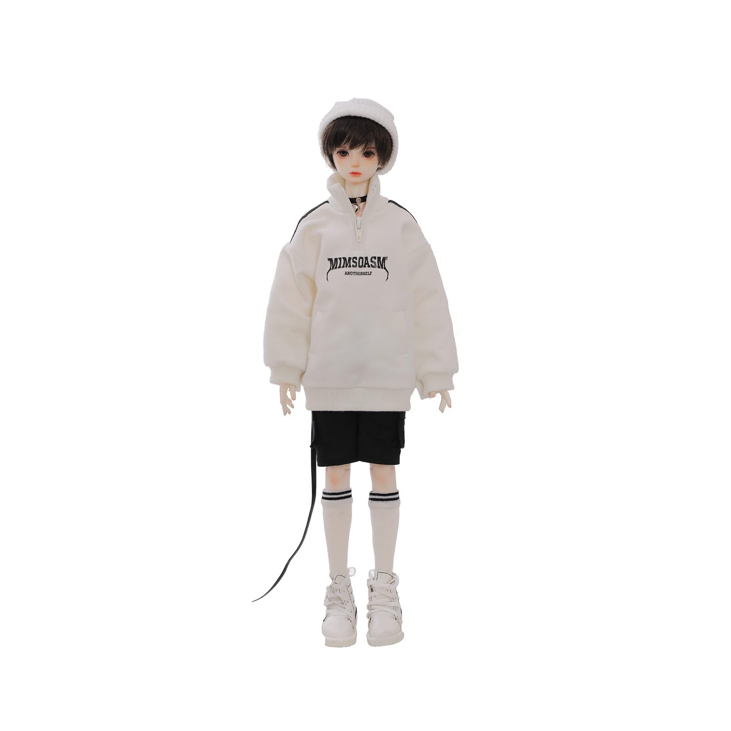 Oueneifs 1/4 Kaka BJD Doll Fullset E with White Casual Street Sport Hoodies Resin Toy for 15+ Year Old