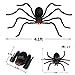Begleri Halloween Decorations Giant Spider 4.1 ft with LED Eyes Spooky Sound Including 5 pcs Realistic Spider for Outdoor,Party,Bedroom Decor