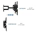 Mount-It! Heavy-Duty TV Wall Mount Bracket with Full Motion Articulating Dual Arms Swivel Corner Bracket for 42 to 70 inch Screen LCD OLED Plasma 4K Flat Panels, 220 Lbs Capacity