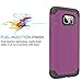 Tekcoo Galaxy S7 Case, [Tbaron Series] [Purple/Black] Shock Absorbing Hybrid Rubber Plastic Impact Defender Rugged Slim Hard Case Cover Shell for Samsung Galaxy S7 S VII G930 GS7 All Carriers