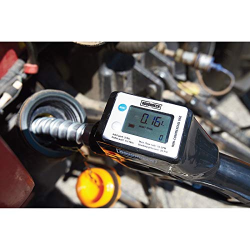 Roughneck Auto Shutoff Fuel Nozzle with Digital Meter â€” 3/4in. Inlet/15/16in. O.D. Spout, 16 GPM