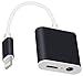 Highever Adapter With Mic Iphone 7 Headphones Adapter With Mic, Iphone 7 Adapter, Support Call & Listen & Charge, Lightning To 3.5Mm Headphone Jack Adapter for Iphone 7, Iphone 7Plus, Black