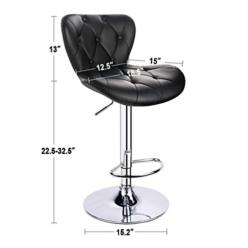 Leopard Shell Back Adjustable Bar Stools, Swivel Bar Stool with