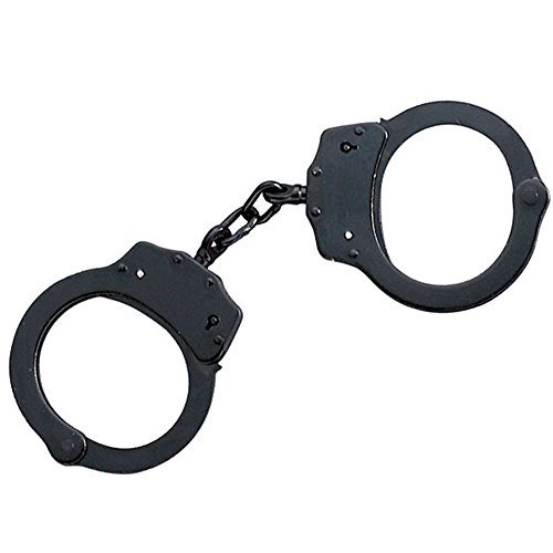 Snake Eye Tactical Double Lock Steel Police Edition Professional Grade Handcuffs (Black)