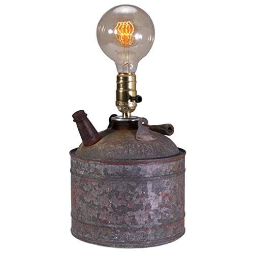 Vintage Oil Can Lamp with Edison Bulb Handmade Products