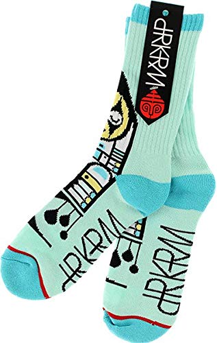 Darkroom Harlequin Teal Crew Socks - One Size fits Most