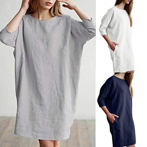 Women Loose Dress 1 2 Sleeved Vanvler Ladies Cotton Linen | Desertcart Gambia Women Loose Dress 1 2 Sleeved Vanvler Ladies Cotton Linen | Desertcart Gambia
