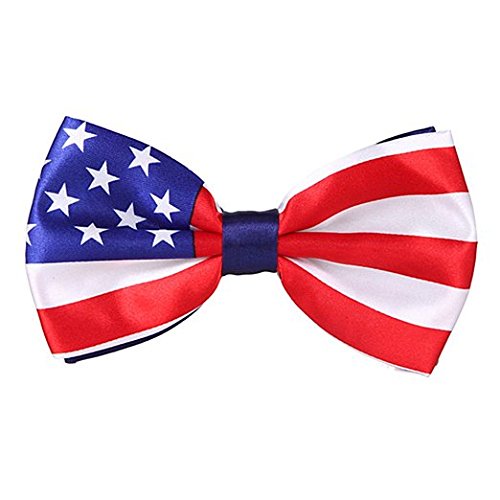 Men's Unisex Wedding Party Tuxedo American Flag US Flag Red,White, and Blue Dress Bow Tie Bowtie! Brand New in Factory Box!