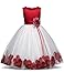 NNJXD Girl Tutu Flower Petals Bow Bridal Dress for Toddler Girl Size 6-7 Years Big Red 1