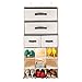 Lovotex 3 Shelf Hanging Closet Organizer with Drawers 3 Shelves Organizers and Storage Drawer for Clothes, Sweater, Towels and 9 Shoe Slots 40