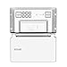 KLAREN Alarm Clock, Travel Clock LCD Mini Digital Desk Folding Electronic Alarm with Blue Backlight White
