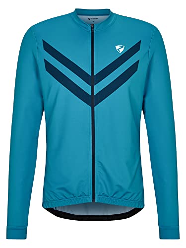 Ziener Herren NITAN Fahrradtrikot/Radtrikot - Mountainbike|Rennrad - atmungsaktiv,schnelltrocknend,elastisch,Langarm, Galaxy Blue, 56