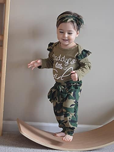 Baby Girl Clothes Set Daddys Little Girl Ruffle Romper Top