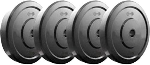 Monika Sports Gym FITNESSS 1 KG of 4 Dumbbell Plates Black Weight Plate (4 kg)