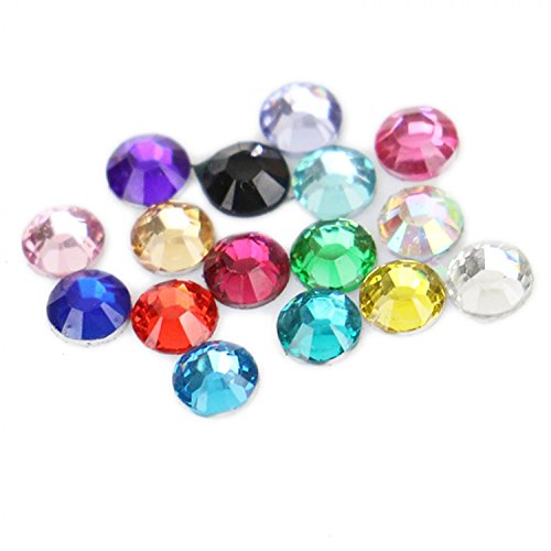 Buorsa 10000 Pieces Gems Acrylic Craft Jewels Flatback Rhinestones Gemstone Embellishments Art Rhinestones Round Beads Flatback Glass Charms Gems Stones Assorted Color - Thumbnail 2