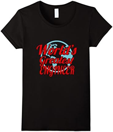 Women's EKEN Worlds Greatest Engineer T-Shirt Large Black