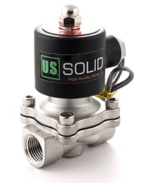 Válvula solenoide de acero inoxidable, de 1/2 pulgadas, 12 V de CC, normalmente cerrada