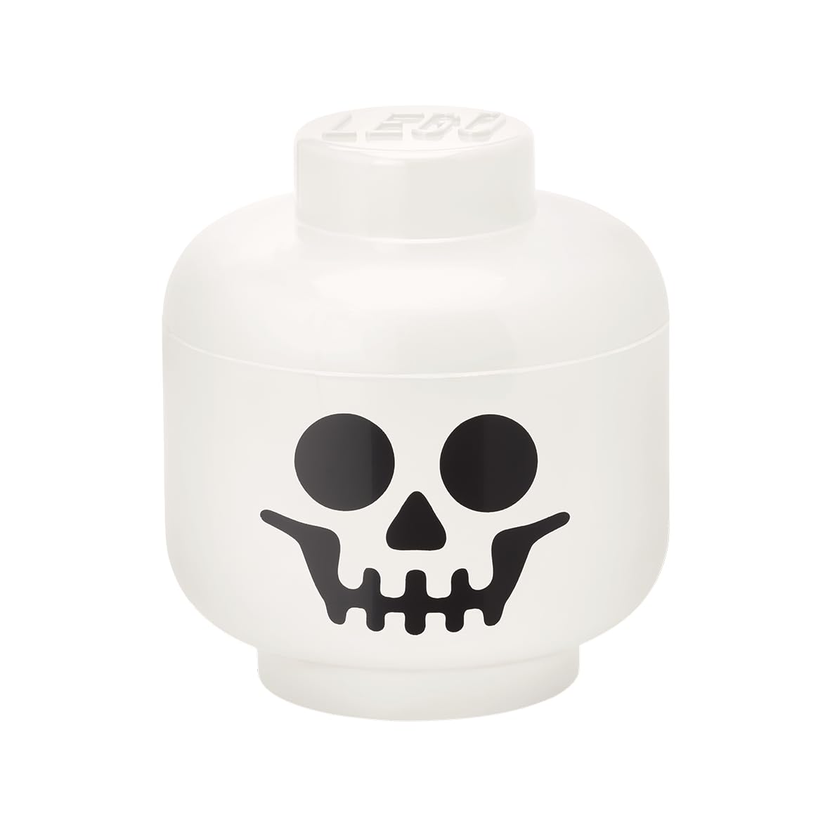 LEGO STORAGE HEAD (LARGE) - SKELETON - Polypropylene Storage Box with Lid for Kids' Toy Storage, Stackable Organizer, and Fun Storage Solution for LEGO Enthusiasts and Beyond