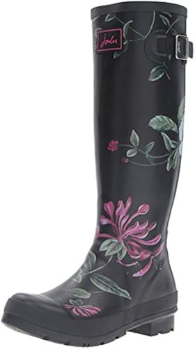 Joules Women's Wellyprint Rain Boot, Black Hedge, M US in Kuwait