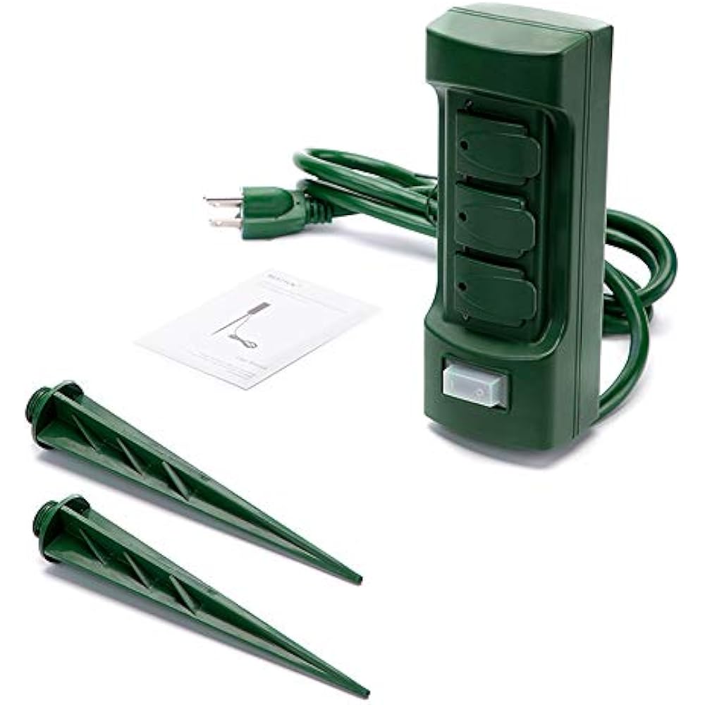 Newly Launched 3Outlet Weatherpfoof Outdoor Yard Power Stake With