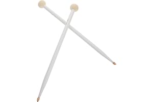 TOYANDONA 2pcs Drum Mallets for Snare and Bass Drums with Maple Wood Handles and Wool Felt Heads, Versatile