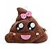 BESTOMZ Poop Plush Pillow Round Cushion Toy Brown Pink, 35 x 35 x 10 cm (Poop Girl)