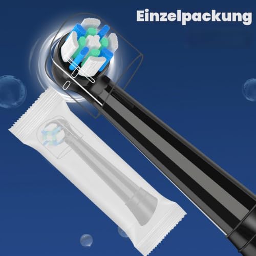 Pack of 12 IO Replacement Toothbrush Heads Compatible with Oral B IO 2/3/4/5/6/7/8/9/10 Electric Toothbrushes, Brush Head Compatible with Oral B IO for Cleaning Teeth (Black)