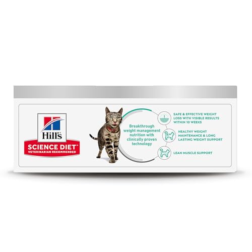 HILL’S SCIENCE DIET ADULT 1-6 PERFECT WEIGHT WET CAT FOOD, VARIETY PACK: LIVER & CHICKEN MINCED; CHICKEN STEW, 2.9 OZ. CANS, 12-PACK