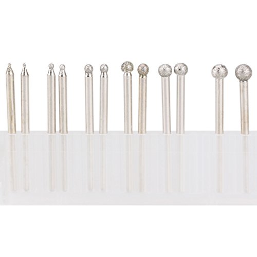 image for SPTA 6 HSS Router Bit & 12Pc Ball Diamond Burr & 4 Diamond Burr 1/8