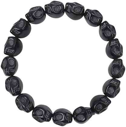 Amazon.com: JEWELRIESHOP Skull Bracelet Colorful Howlite Synthetic