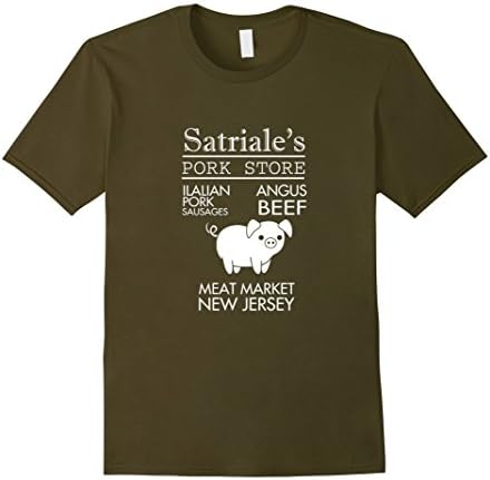 Men's Satriale's Meat Market Pork Store T-Shirt  Large Olive