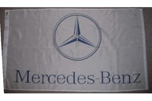 FLAGSIMP Mercedes Benz flag - 3x5 foot - - - White Car Flag