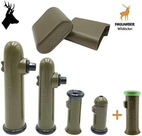 Faulhaber Game calls Deer cry set Buttolo XL (in the set of 5 - Fawn cry, deer caller, roe deer caller 2 voices & cry caller 2 voices + old doe) buck / fawn hunting, wild deer call Professional