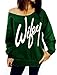 LYXIOF Womens Off Shoulder Sweatshirt Slouchy Shirts Sexy Long Sleeve Pullover Tops