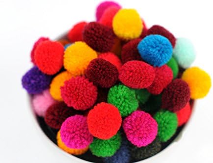 3 cm mix color pom pom yarn cotton 100 balls by cottonlight