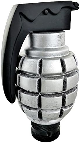 Car Shifter Knobs Automatic Transmission Manual Shift Levers Handle Driving Gear Stick Shifts Knob with Three Adapters Accessories Silver Grenade