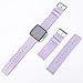 EZCO Compatible with Fitbit Versa Bands, Woven Fabric Breathable Watch Strap Quick Release Replacement Wristband Accessories Compatible Versa Smart Watch Women Man (Light Purple)