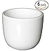 Restaurant Cameo Ceramic Teacups with Scraper, White Ivory (6 Pack, 4.5 Ounce)