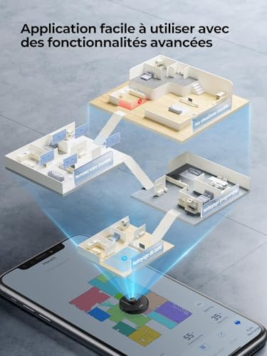 Robot Vacuum Cleaner, 8000Pa 200Mins Robot Vacuum Cleaner Navigation LiDAR Washer, Robot Floor Washer, Multiple Floor Maps Alexa/APP/WiFi Control, Ideal for Pet Hair, Carpets and Hard Floors
