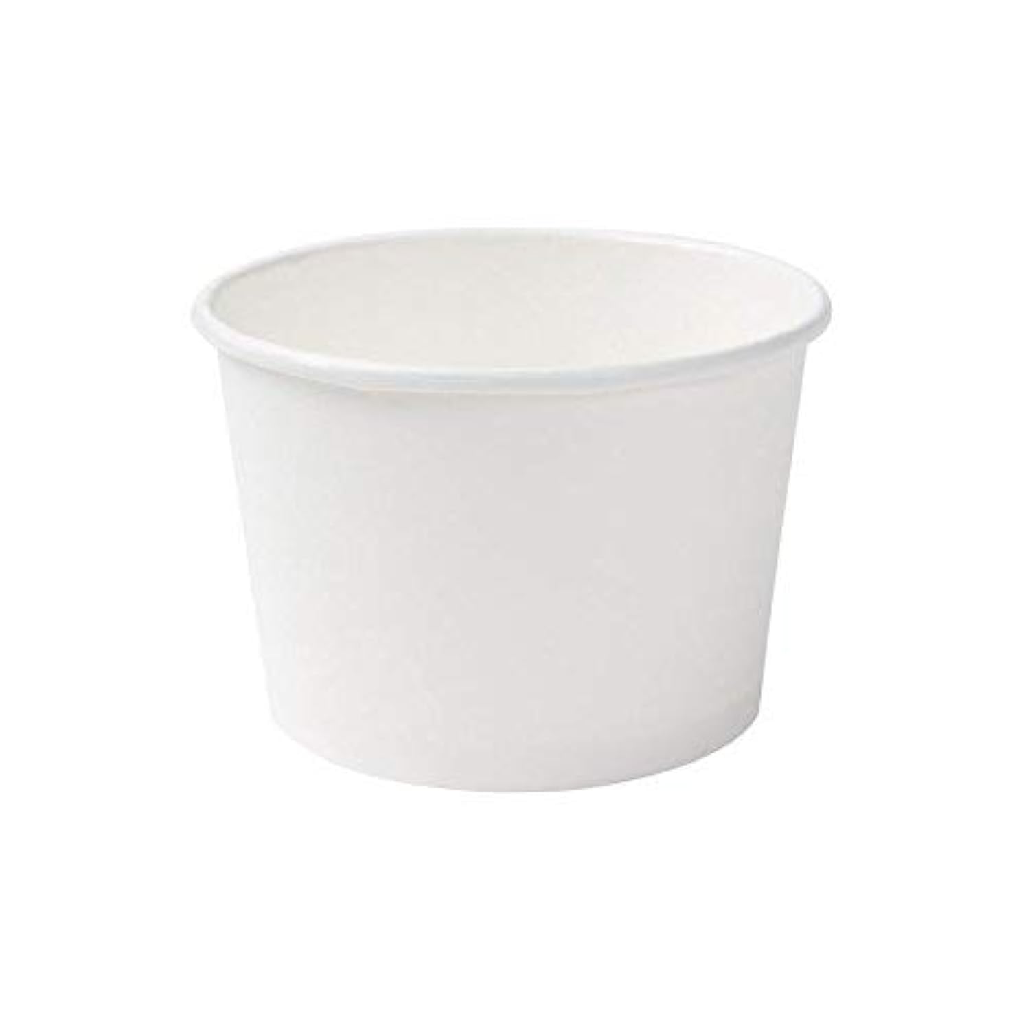 BIOZOYG Eco-Friendly Universal Cardboard Disposable Cups for Ice-Cream, Dessert, Finger-Food, Appetizers, Snacks I 25 Food Cups White unprinted 400 ml / 16 oz I Round Disposable Cups Compostable